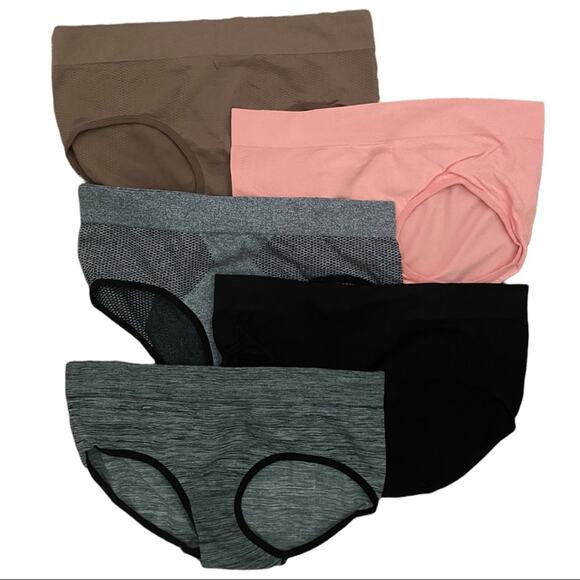 Seamless Underwear NEW 5 Pairs Assorted Colors Size Large - Picture 1 of 1